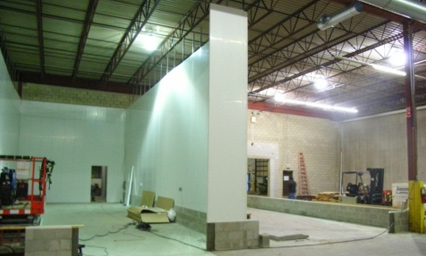 17' Foot High Wall Panels on 2' Foot High Block Wall