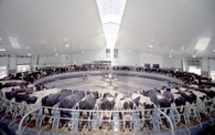 80 Cow Rotary Milking Parlor with Extrutech Panels on Walls and Ceiling